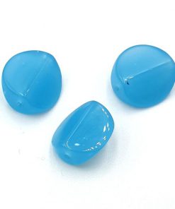 Glaskralen opaal blauw 10mm