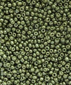Glaskralen rocailles 12/0 (2mm) Moss Green