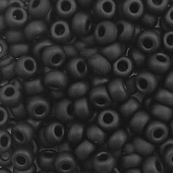 Miyuki rocailles 6/0 Matte black 6-401f