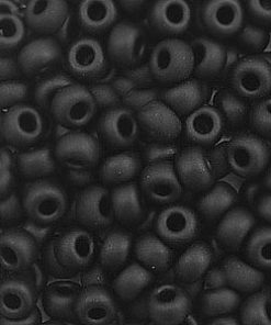 Miyuki rocailles 6/0 Matte black 6-401f