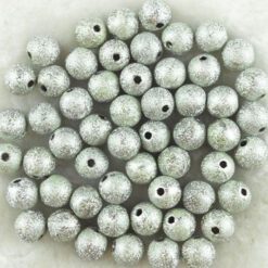 Acryl kralen stardust Zilver 4mm