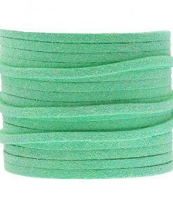 Faux suede 3mm Mint groen