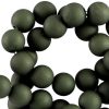 10mm acryl kralen matt Dark Army green