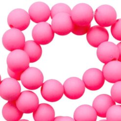 Acryl kralen mat Bright pink