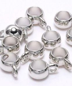 Kraal met oog 6mm zilver