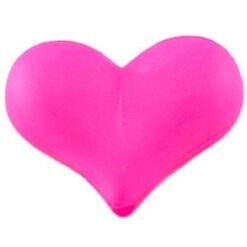 Acryl hartje Fuchsia mat 17x22mm.