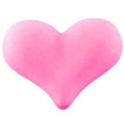 Acryl hartje Licht roze mat 17x22mm