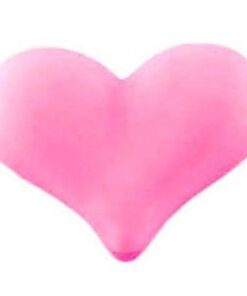 Acryl hartje Licht roze mat 17x22mm