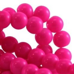 Keramische glaskralen fuchsia pink