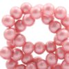 8 mm glaskralen pearl glitter dust Vintage pink 8 mm
