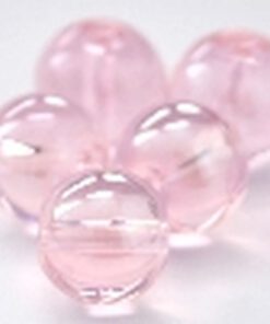 Glaskralen Licht roze met glans 10mm