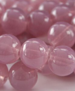 Glaskralen Oud roze opaal 12mm