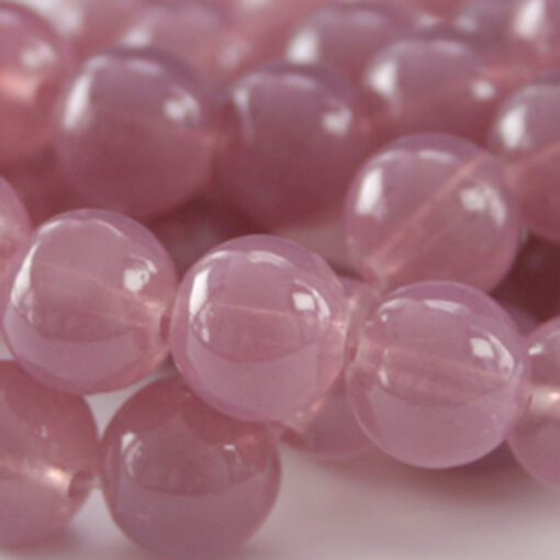 Glaskralen Oud roze opaal 12mm