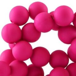 Acryl Fuchsia roze10mm kralen