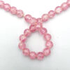 Glaskralen crackle Roze 8mm