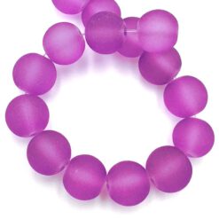 Glaskralen violet mat 10mm