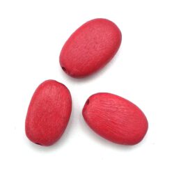 Houten kralen roze 14x9x3mm