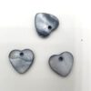Schelp kralen hartje grijs 14x14mm