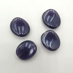 Glaskralen Paars twist 15x13mm met glans