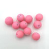 Glaskralen Roze rubberr coated 8mm