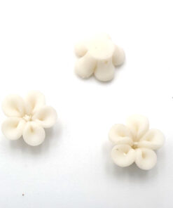 Fimo kraal bloem 12mm wit
