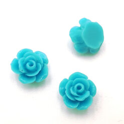 Acryl kraal bloem Turquoise 16mm