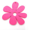 Houten bedel Bloem 23x23mm Fuchsia roze
