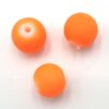 Rubber gecoate glaskralen Oranje Neon 10mm