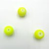 Rubber gecoate glaskralen Geel Neon 10mm