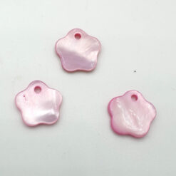 Schelp kralen bloem Roze 12mm