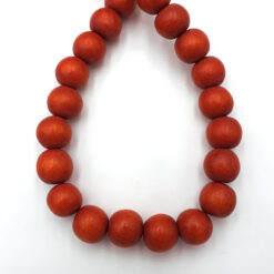 Houten Kralen Roestbruin oranje 12mm