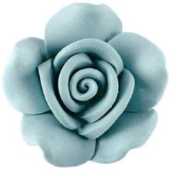 Fimo kraal roos Haze blue 22mm