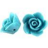 Acryl kraal bloem Turquoise 16mm