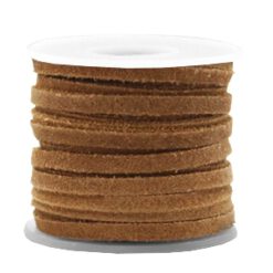 Suède DQ plat 5mm Soft brown (per meter)