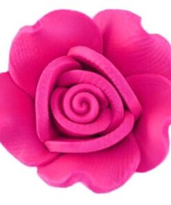 Fimo kraal roos Fuchsia roze 15mm