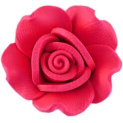 Fimo kraal roos Rood 10mm