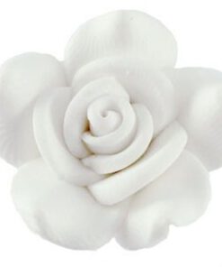 Fimo kraal bloem wit 10mm