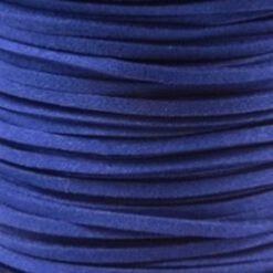 Faux suede 3mm Kobalt blauw