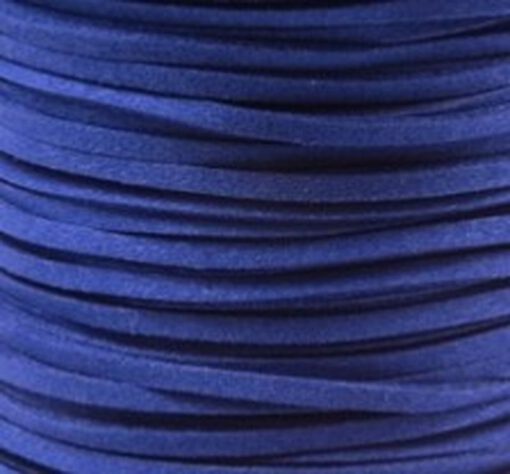 Faux suede 3mm Kobalt blauw