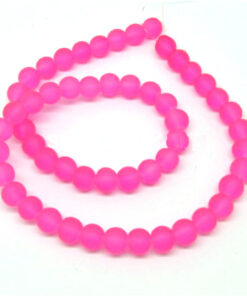 Glaskralen Roze neon 10mm