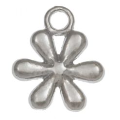 Bedel Bloem 13x11mm Zilver