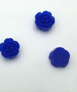 Acryl kraal bloem Kobalt blauw 10mm