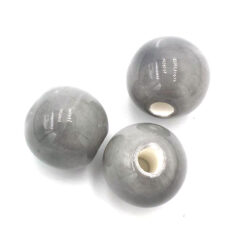 Keramiek kralen grijs 16mm