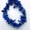 Schelp kralen tandjes 6-12mm blauw (per 10 stuks)