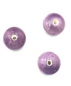 Keramiek kralen Licht aubergine disc 12x8mm