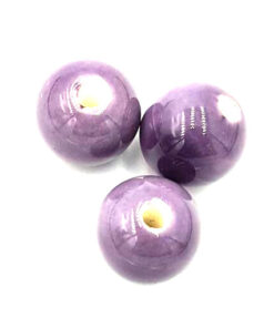 Keramiek kralen Licht aubergine 12mm