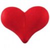 Acryl hartje Rood mat 17x22mm