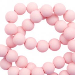 6mm acryl kralen matt Powder pink