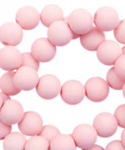 6mm acryl kralen matt Powder pink