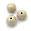Keramiek kralen Beige met glans 14mm